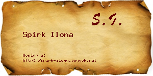 Spirk Ilona névjegykártya